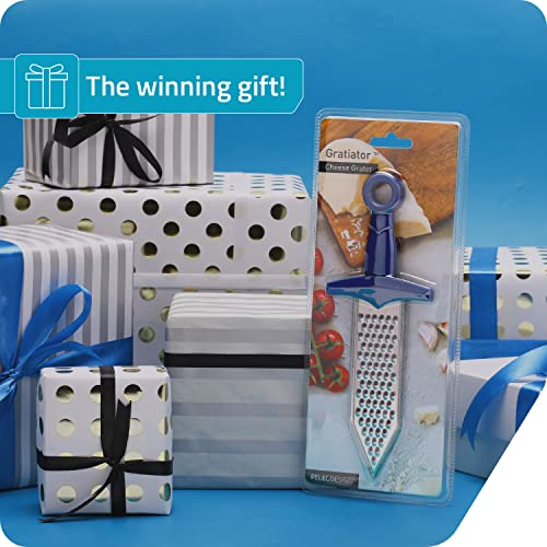 PELEG DESIGN Handheld Cheese Grater | Mini Cheese Grater Durable Rust-Proof Metal Sword-Shaped, For Cheese, Chocolate, Spices and More, Cute Kitchen Gift &amp; Funny Kitchen Gadget (Gradiator)