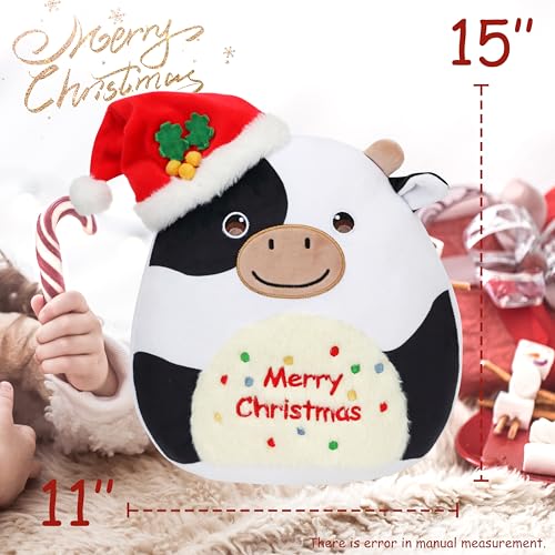 Hopearl-Christmas-Cow-Plush-Toy-Xmas-Pillow-Huggable-Stuffed-Animal-Smooth-Plushies-Pillow-Cute-Festival-Gifts-for-Kids-Boys-Girls-Soft-Cute-Comforting-Companion-15 Hopearl Christmas Cow Plush Toy Xmas Pillow Huggable Stuffed Animal Smooth Plushies Pillow Cute Festival Gifts for Kids Boys Girls Soft Cute Comforting Companion 15