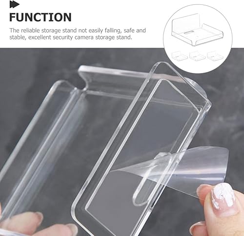 Miniatura 6 de Cabilock Estantes flotantes acrílicos 4 unids estante adhesivo para colgar en la pared, estante de exhibición de montaje en pared, soporte para