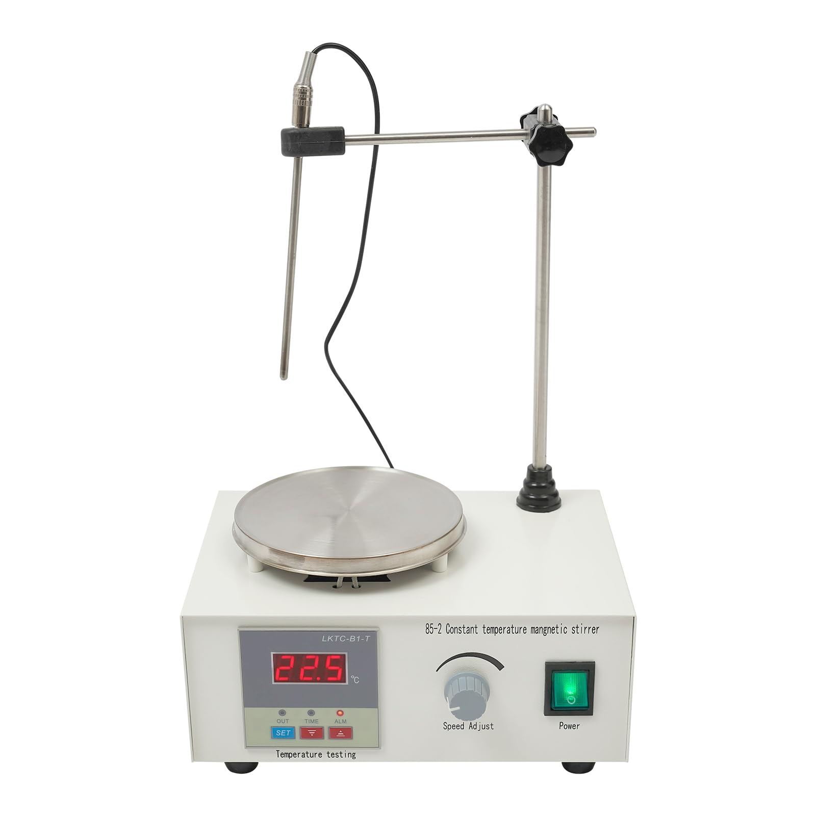 Agitatore magnetico con riscaldamento, miscelatore digitale da laboratorio, controllo della temperatura, 0-2000 giri/min, volume di miscelazione da 2 l, allarme di sicurezza, per esperimenti chimici
