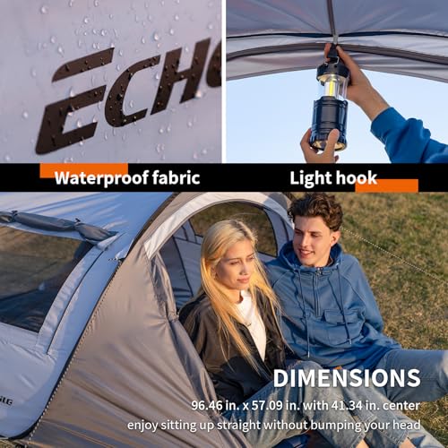 EchoSmile Instant Pop-Up Camping Tent, 2 Person Tent, Family Tents for Camping, Portable Automatic Tent, Water Resistance Dome Tent, Easy Set up Windproof Outdoor Backpacking Tent  image 3