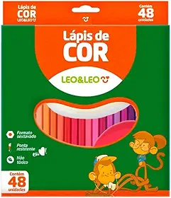 LAPIS 48 CORES RESINA SEXTAVADO UND LEOELEO