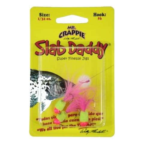 Blakemore TTI Fishing Co Mr Crappie Slab Daddy Hook-Pack of 3 (Pink/Chartreuse/Pink, 1/32 Ounce) Cover