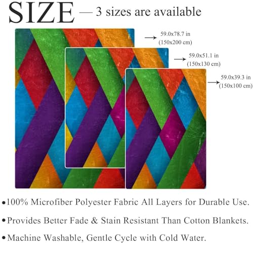 Jeté de canapé plaid polaire multicolore pour soirées cocooning - 5