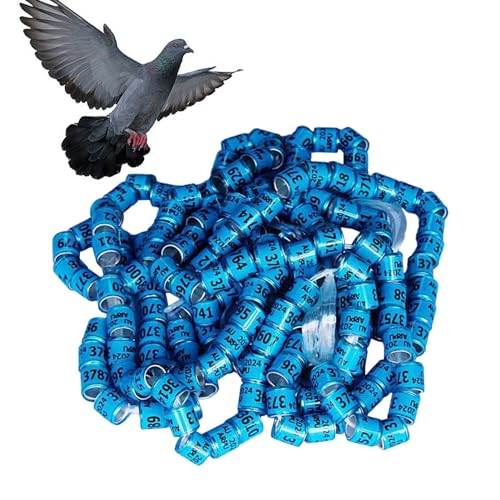 TAOLE Anillos para patas de paloma 2024 | 100 piezas de accesorios seguros para casa de pájaros | Suministros universales para palomas, anillos de pie de pájaro, accesorios de pegeón, fáciles de