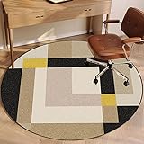 EYZO Schreibtischstuhl Unterlage Bodenschutzmatte Gaming Bürostuhl Stuhlmatten Teppich Stuhlunterlage für Parkett Chairmat Stoffmatte für Stühle Dekoriere Büro Wohnzimmer Schlafzimmer Runde 100 cm