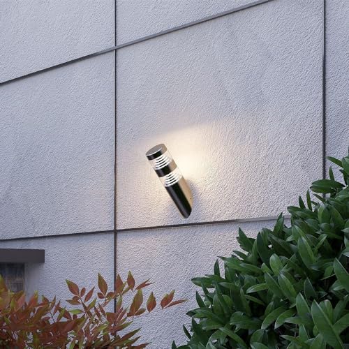 Arum Applique LED Inox pour Extérieur, de Couloir, Éclairage en Blanc Naturel 4000K, Forte Puissance 1000 Lumens, IP44, Idéale pour Façade de Maison...