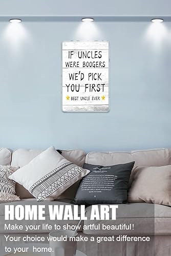 Miniatura 2 de Zomyto Cartel creativo de hojalata  Cartel de lata vintage con texto en inglés To Uncle, regalos de sobrino sobrino, sobrina, tío abuelo, regalo de