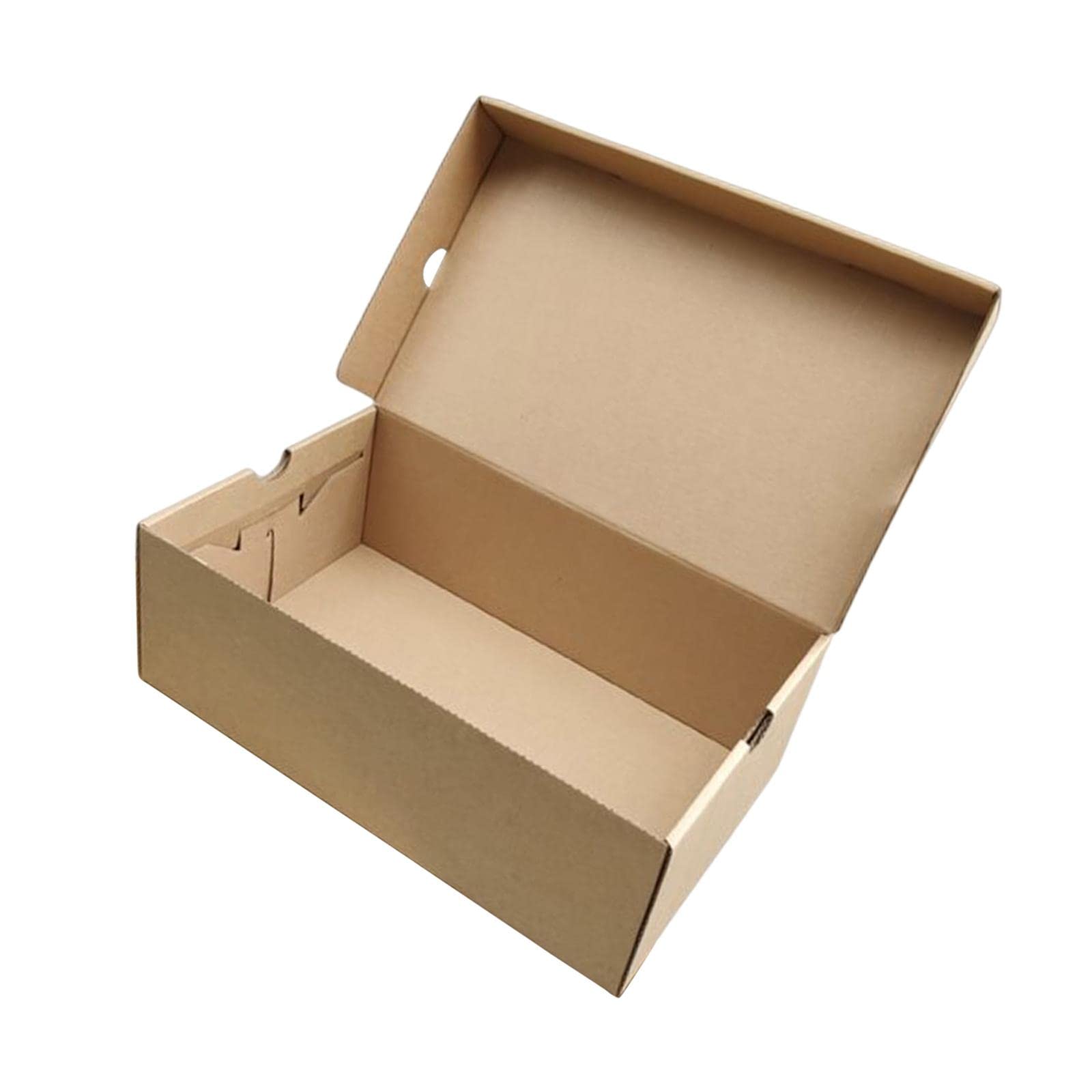 Lot De 10 Boîtes Rangement Chaussures Pliables - Carton Kraft Avec Fenêtre - Jusqu'à Pointure 45 - Empilable, Charge 6kg - 8