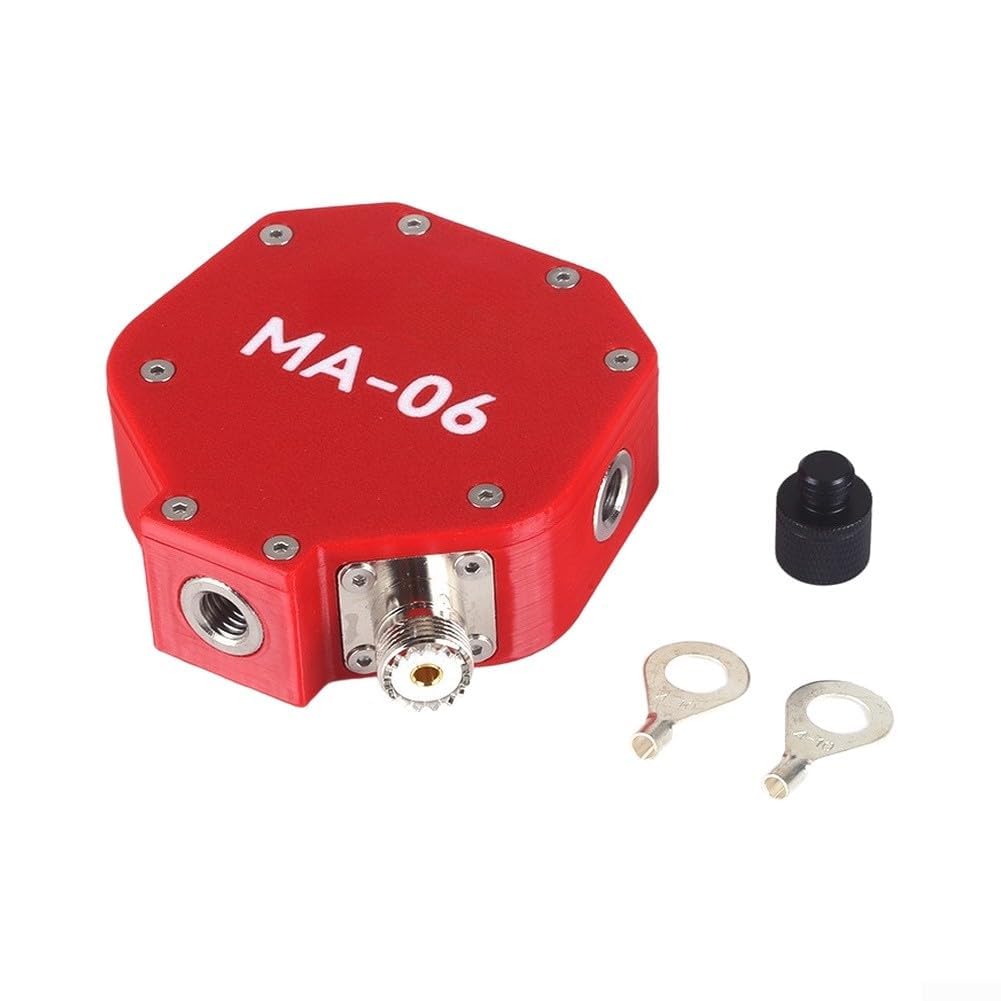 Tragbare MA-06 Antennen-Basisstation, V-Form, horizontaler Dipol-Unterstützung, 1:1 Balun für Ham Radio, schnelle Bereitstellung, 100 W SSB-Stromversorgung, Schwarz (rot)