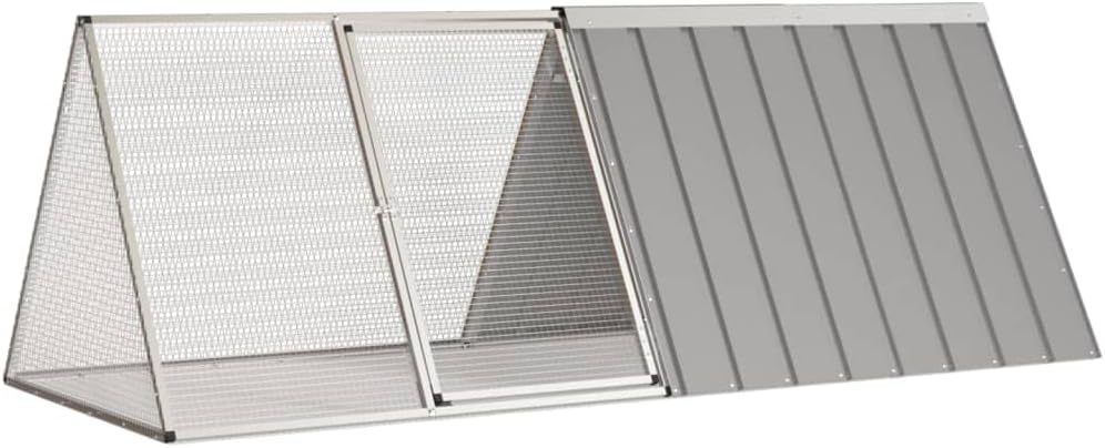 YAFF Rabbit Cage Gray 79.3"x31.7"x28" Galvanized Steel