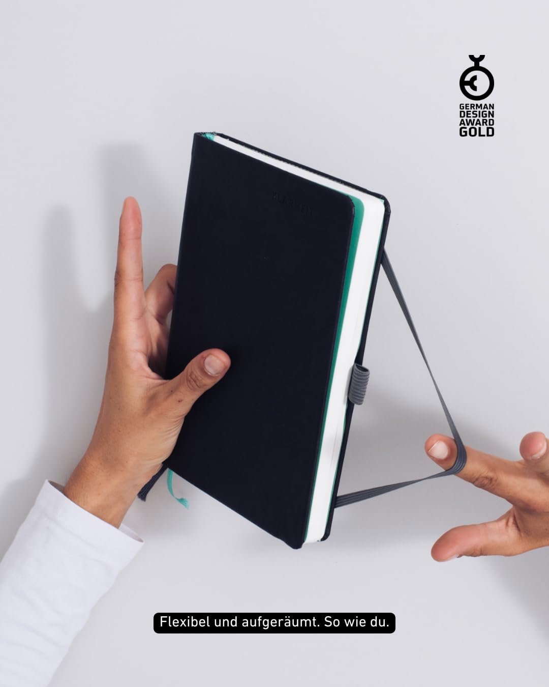 KLARHEIT 8® Produktivitätsplaner A5 – 6-Monats-System für Fokus, Zielsetzung & Stressabbau – Hardcover Notizbuch mit Vision-Action-Reflection Framework & Stifthalter, Made in Germany | dunkel