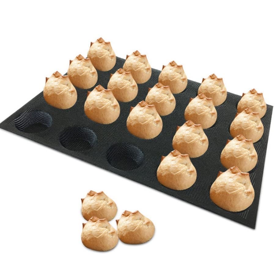 Stampo in Silicone a 20 Fori Torta T Mini Modello di Pizza Stampo per Hamburger Rotondo Pane Strumento Vassoio per Cottura Antiaderente