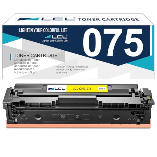 LCL 075 Yellow Toner Cartridge Replacement for Canon 075 075H Yellow Toner for Color imageCLASS LBP640 LBP640C LBP646Cdw LBP647Cdw MF660 MF660C MF662Cdw MF663Cdw MF665Cdw Series Printer (1-Pack)