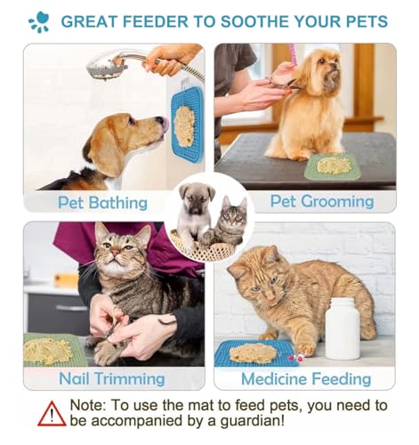 Zonopy Leckmatte für Hunde und Katzen, mit Saugnäpfen, quadratisch, für langsame Fütterung, Lick Pat für Angstlinderung und Langeweile, Hundespielzeug, um sie zu beschäftigen, Haustierpflege