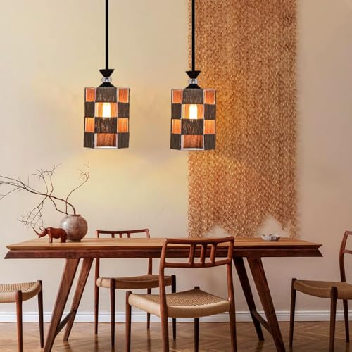 Image of Groeien Crystal Jute Weave Metal Hanging Pendant Ceiling Lamp Fixture | Chandelier for Home, Indoor, Outdoor,Living Room, Bedroom(Bulb Included)(JuteWeave, 1)