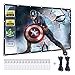 Projector Screen, Powerextra 120 inch 16:9 HD Foldable Anti-Crease Portable Washable Projection Screen for Home Theater Outdoor Support Double Sided Projection