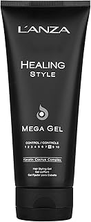 L'ANZA Healing Style Mega Gel with Strong Hold Effect, Nourishes and Refreshes the Hair While Styling, With Keratin, Alcohol-free Formula, and UV Rays Protection to Prevent Damage (6.8 Fl Oz)