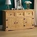 Produktbild Vida Designs Corona Sideboard mit 3 Türen und 3 Schubladen, massives Kiefernholz, für Wohnzimmer, Esszimmer, Schlafzimmer