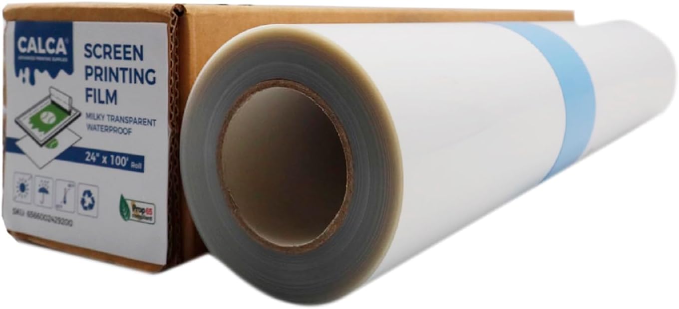 CALCA 24" Waterproof Inkjet Milky Transparency Screen Printing Film for Silk Screen - in US Stock (Formal(24" x 100FT))