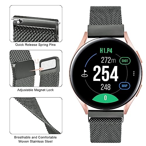 Image of Tobfit 22mm Strap Compatible for Fire-Boltt Ninja Call Pro, Phantom, Ring, Visionary (Watch Not Included), Stainless Steel Chain Strap with Magnetic Buckle for Men&Women