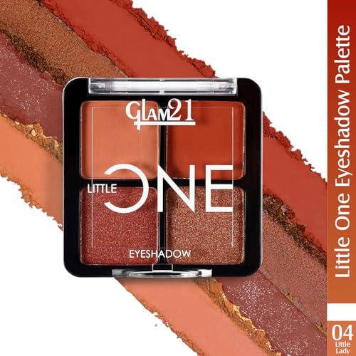 Image of Glam21 Little One 4-in-1 Eyeshadow Palette- Little Lady,3.5gm & Color Match BB Foundation SPF15-Dark Tan,46gm Combo | Ultra-Pigmented, Long-Lasting Eyeshadows | Lightweight, Non-Cakey BB Cream for Radiant, Blemish-Free Glow |Combo Pack Of 2