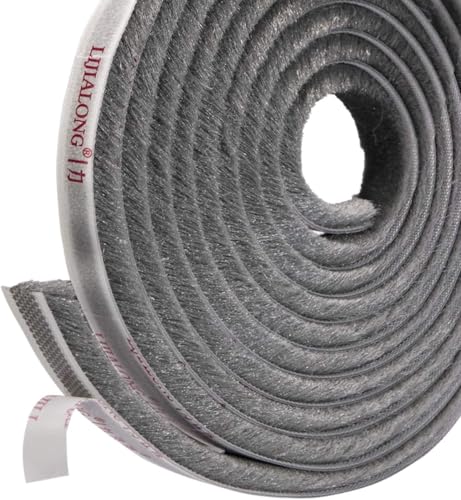 fowong Bürstendichtung Meterware | Stark haftende selbstklebende Dichtungsbürste mit Nut von 5mm bis 15mm für Fliegengitter Dichtung Fenster Türen (6 9 x 9mm)