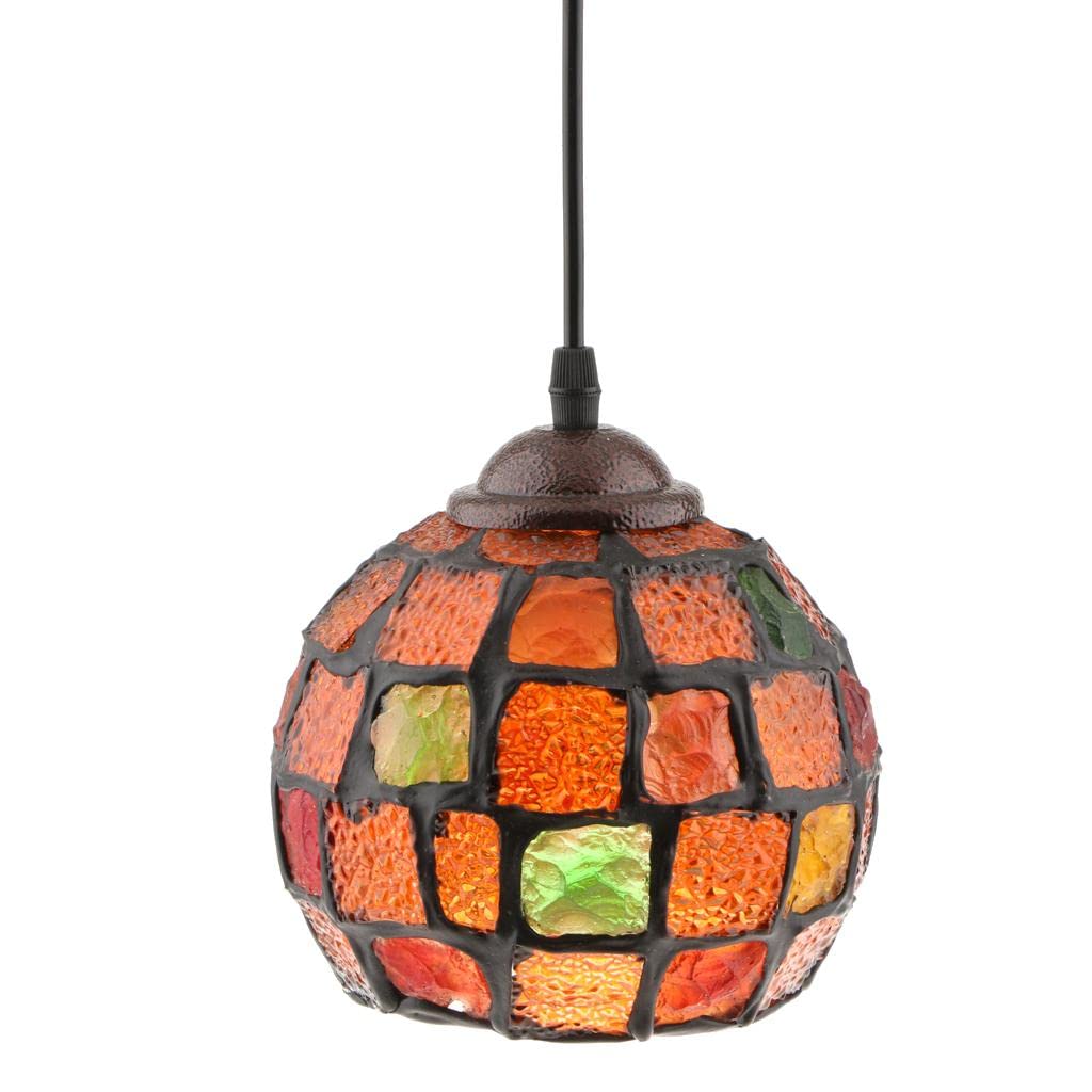 Vintage Hanging Light Mosaic Design Pendant Ceiling Lampshade Stained Glass 4#|Home & Garden|Lamps Lighting & Ceiling Fans|Lamp Shades-image-46