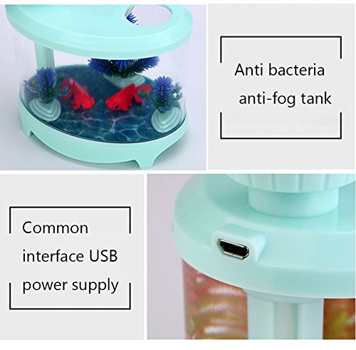 ZLY-AHA Creative Aquarium Lamp Humidifier USB Charging Version of The Humidifier Mini Night Light on A Household Humidifier