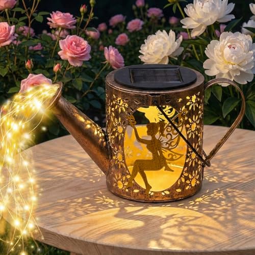 Solar Watering Can Light Outdoor Garden Decor Gifts for Cat Lover Mom Women by Tremdwoto - Used condition - Image 8