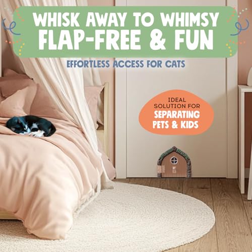Fairy™ Porta interior para animais de estimação – Porta grande para gatos de até 9 kg, porta interna