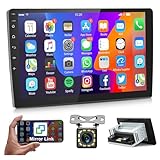10.1 inch Android 13 Car Stereo Double Din Single Din Touchscreen with GPS Navigation, Rimoody Car Radio with Bluetooth WiFi FM Mirror Link USB Head Unit + Backup Camera