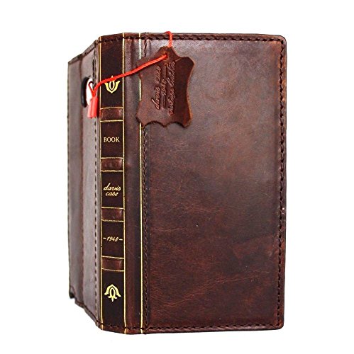 Genuine Vintage Leather Case For Samsung Galaxy Note 5 Book Wallet Bible Cover Handmade Retro Luxury Brown Cards Slots Slim N920T N920A N920 Daviscase #TOP6