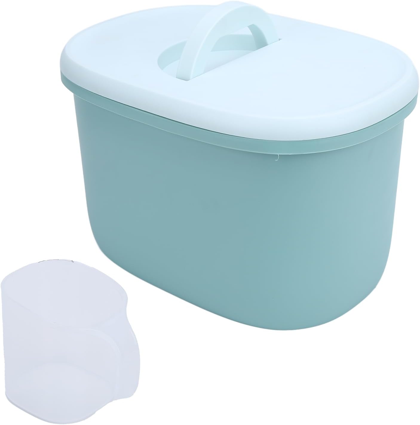 Pet Food Container, Sealed Storage Container for Dog and Cat Food, Airtight ABS Bin with Built - in Measuring Cup and Easy - Lift Handle Lid for Dry Food and Treats