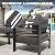 Amopatio Aluminum Patio Furniture Set, 6 Pieces Modern Patio Conversation Sets, Outdoor Sectional Metal Sofa with Coffee Table for Balcony, Garden, Dark Grey (Included Waterproof Covers)