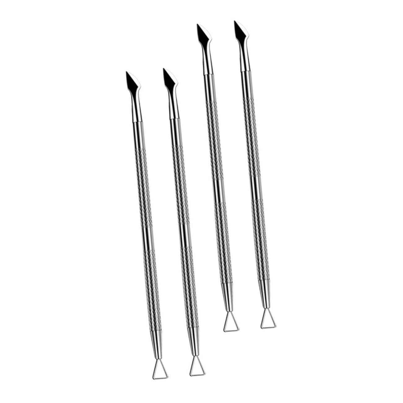 NULYLU Cuticle Remover Tool Nail Art Tools Set Metal Cuticle Nail Polish Remover