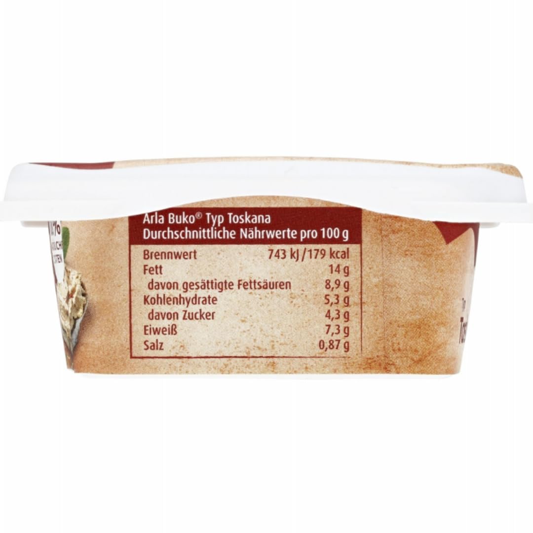 Arla Buko Frischkäse Typ Toskana Frischkäse käse 200 gramm x 2 STÜCK [Frischegarantie]