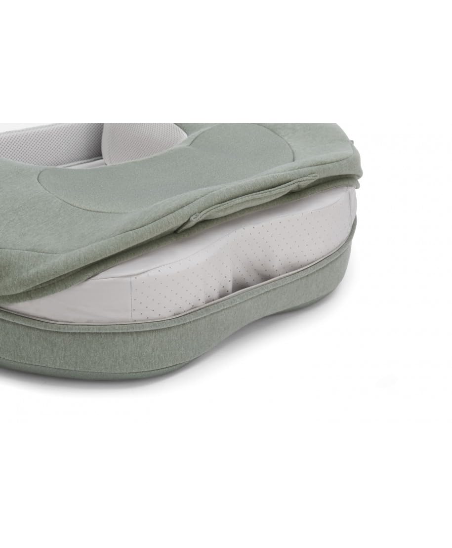 Inglesina Elysia Cuscino Allattamento Ergonomico con Cintura Lombare, Doppia Densità, Tessuto Bambù Traspirante 3D, Supporto Neonato e Mamma, 0-3+ Mesi, Balance Green