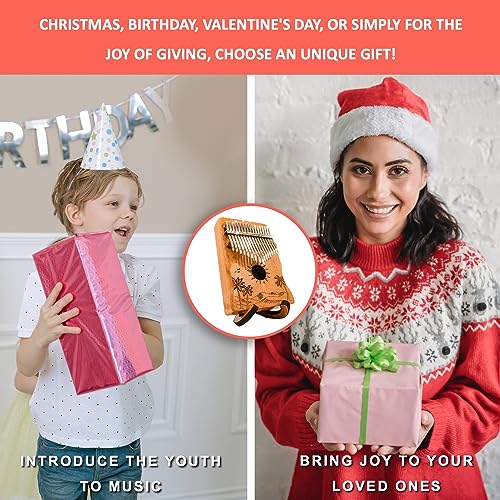 Orora NON APPLICABLE Kalimba 17 Keys Thumb Piano - Songbook Included With 25 Songs - Varnished Wood Musical Instrument thumb #5