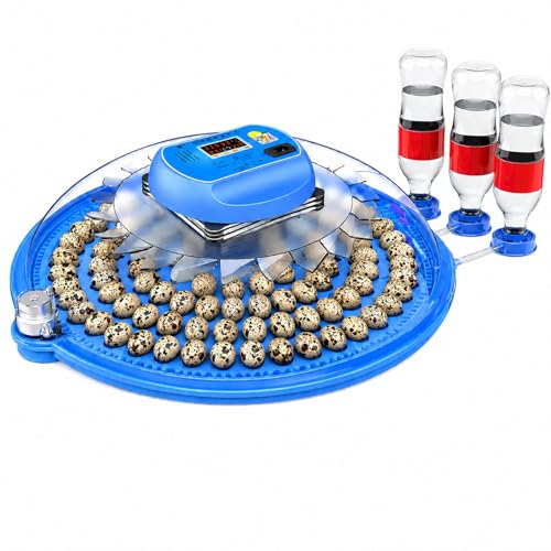 100 Eggs Quail Egg Incubator with Automatic Turner & Humidity Control, Digital Display, External...