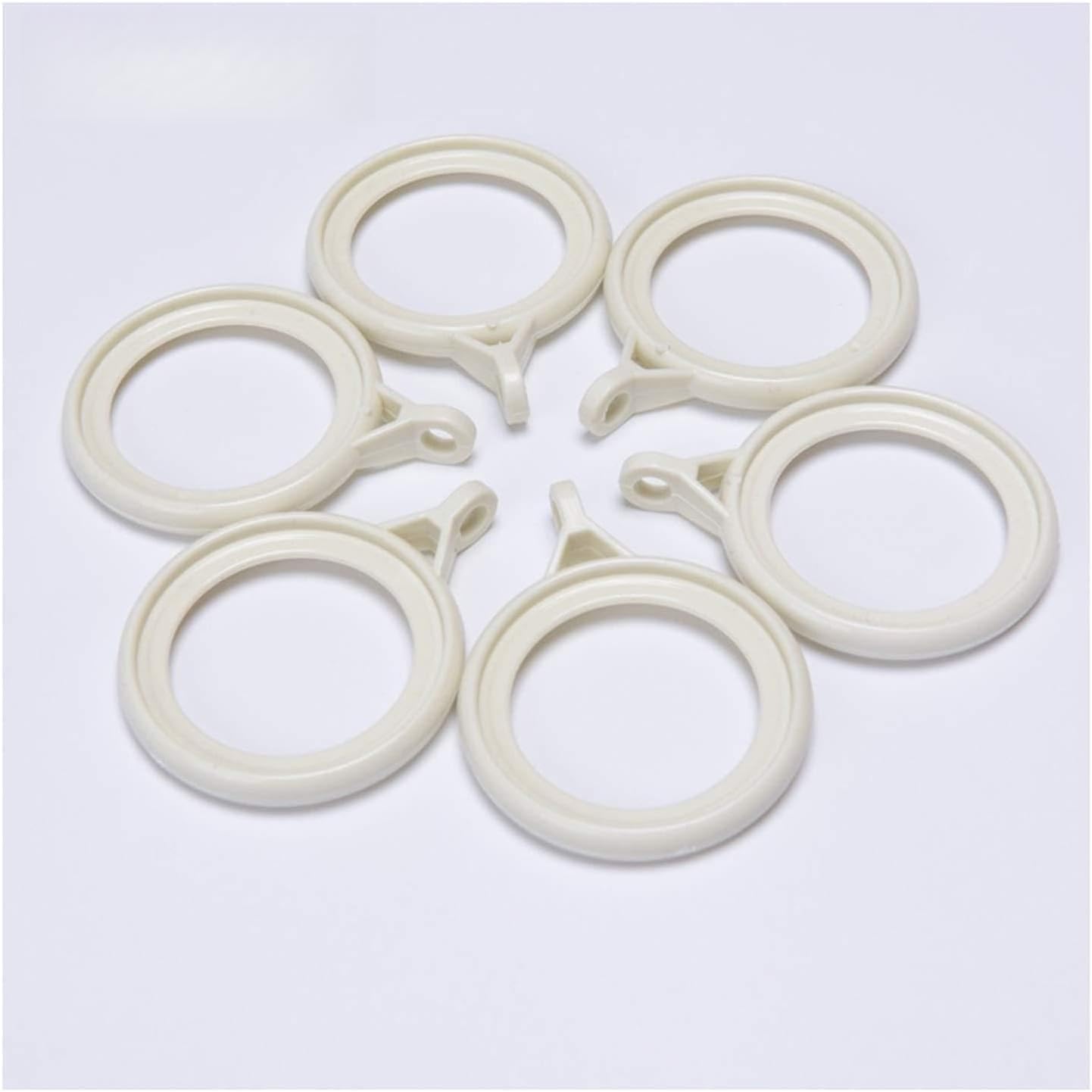 Curtain Rings Plastic Silent Curtain Ring Shower Room Perforated Ring Curtain Accessories Curtain Clasp Hook Hook Ring for Curtain Rod (Color : D)