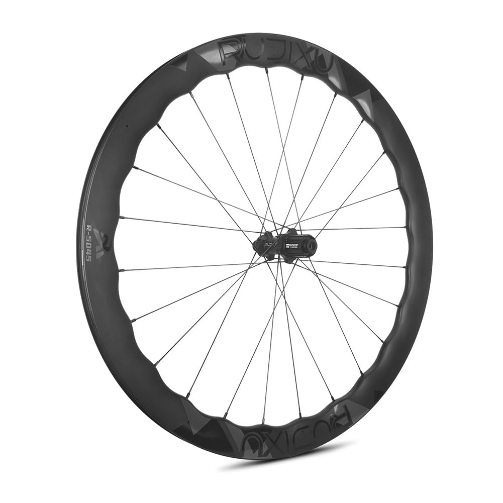 Ruote in Carbonio Ultraleggera 700C Freni A Disco Cerchi da Bici da Corsa da 5045mm, Perno Passante, Ruote Tubeless Ready, Cuscinetti Sigillati, Cricchetto da 54T(HG)