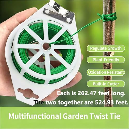 2-Pack de Atadores para Jardín Verde con Cortador miniatura 2