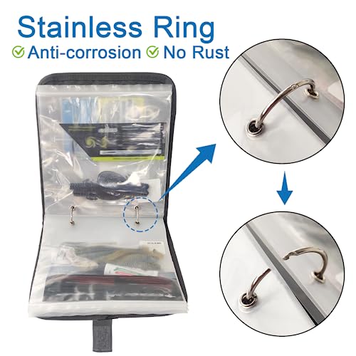 Aventik organizador blando para cebos de pesca resistente al agua 8.5x8.5x1.1 pulgadas Naranja miniatura 5