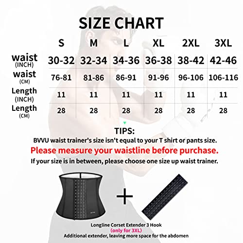 Image of BVVU Waist Trainer Trimmer for Men,Mens Waist Trainer Tummy Control Sweat Wrap