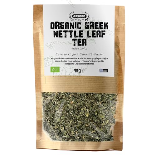 APSOGO Organic Greek Nettle Tea - Loose Leaf Herbal Infusion - Urtica Dioica - Detox & Wellness Support - Eco Pouch - 75g