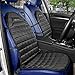 Zento Deals 2pc. Black Car Seat Cushion with 1 Integrated Plug Adjustable Temperature Pain Reliever 12V