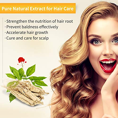 Bestidy Hair Growth Essential Oil Fleeceflower Root Ginger Extract Hair Care Serum Stops Hair Loss Promotes Hair Regrowth Topical Treatment for Thinning Hair for Women & Men