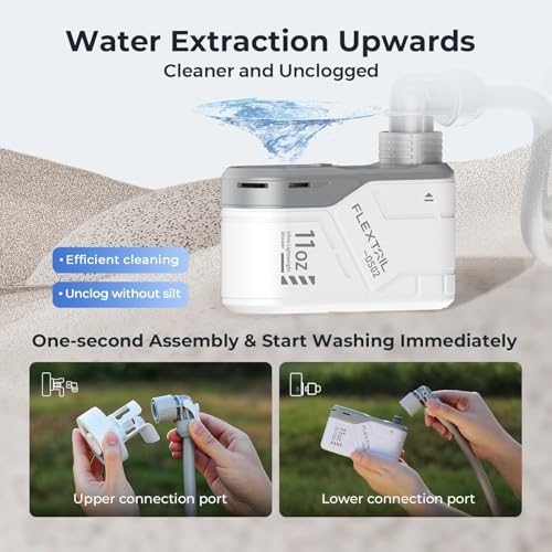 FLEXTAILGEAR MAX Shower Ducha portátil recargable para camping con bomba y carga USB-C miniatura 4
