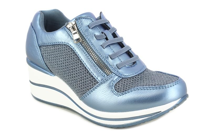 Doctor Cutillas 71223 | Deportivo Mujer Fantasía | Piso cuña Goma Antideslizante | Hechas en España | Comodidad y Estilo | Sneakers de Mujer | Deportivo | Cierre Cremallera y Cordones Elásticos